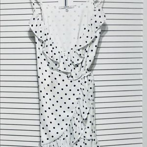 Wrap polka dot dress